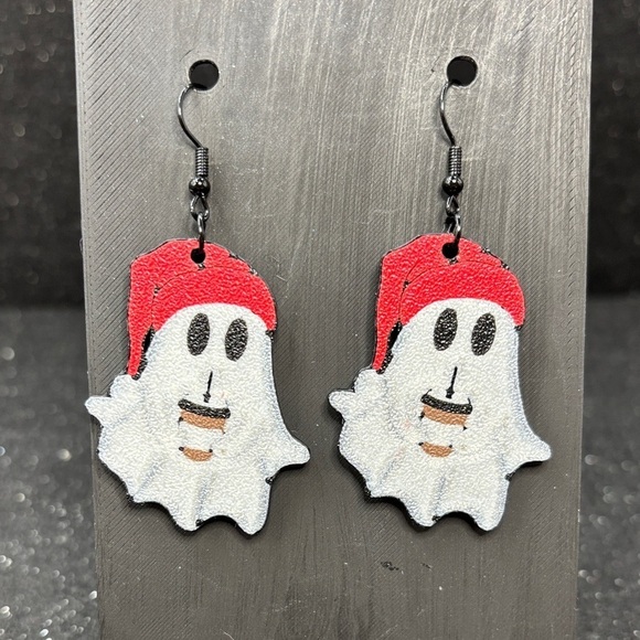 Jewelry - Christmas Ghost Dangle Earrings ☕️ | | Cute Holiday Coffee Lover Jewelry